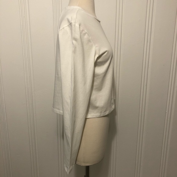 Wild Fable Classic Long Sleeve White Tee MEDIUM - Picture 5 of 14